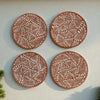 Set of 4 Brown & White Talavera Wall Plates | 11.5
