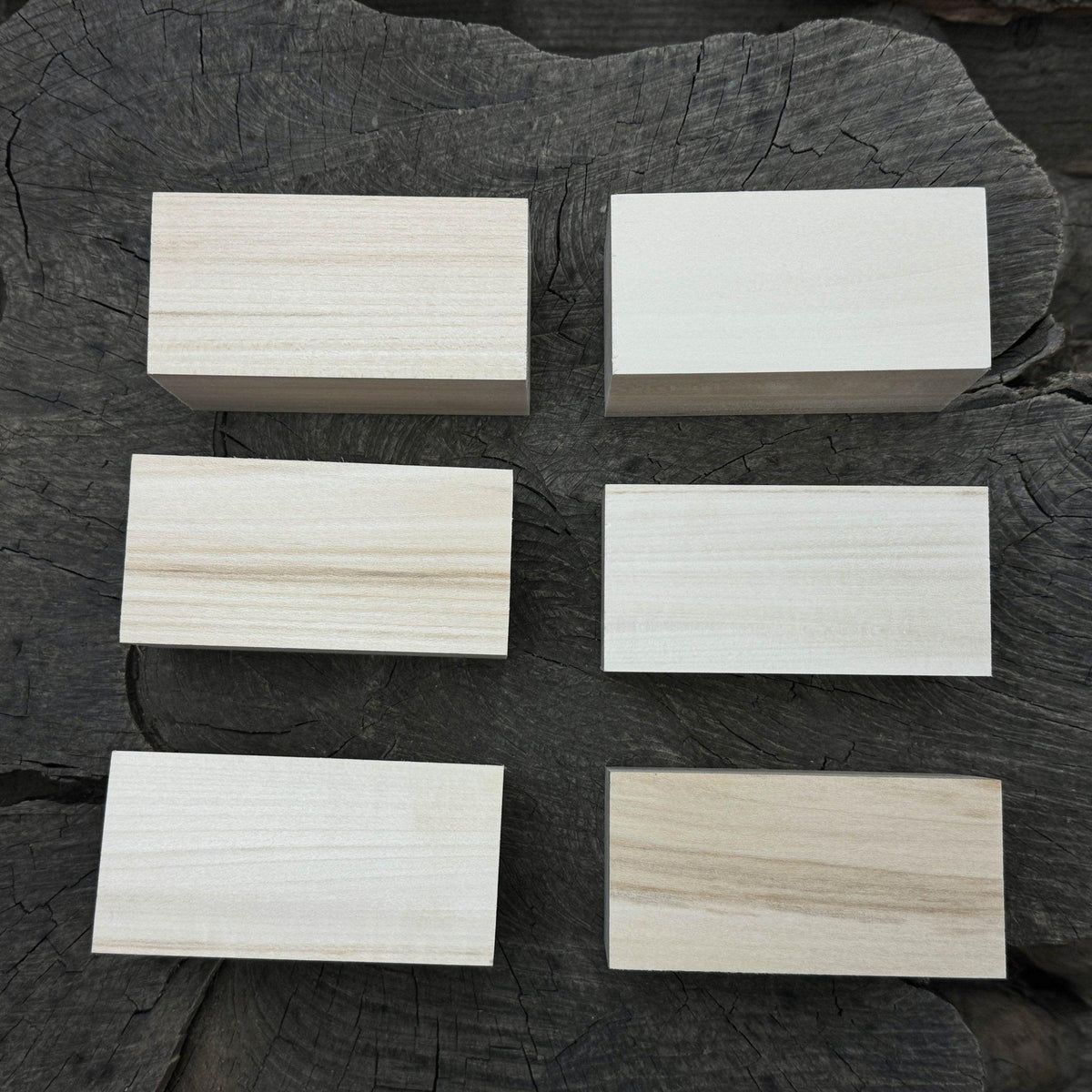 Set of 6 Linden Wood Carving Blanks, 10 × 5 × 5 cm (3.94 × 1.97 × 1.97 inches)