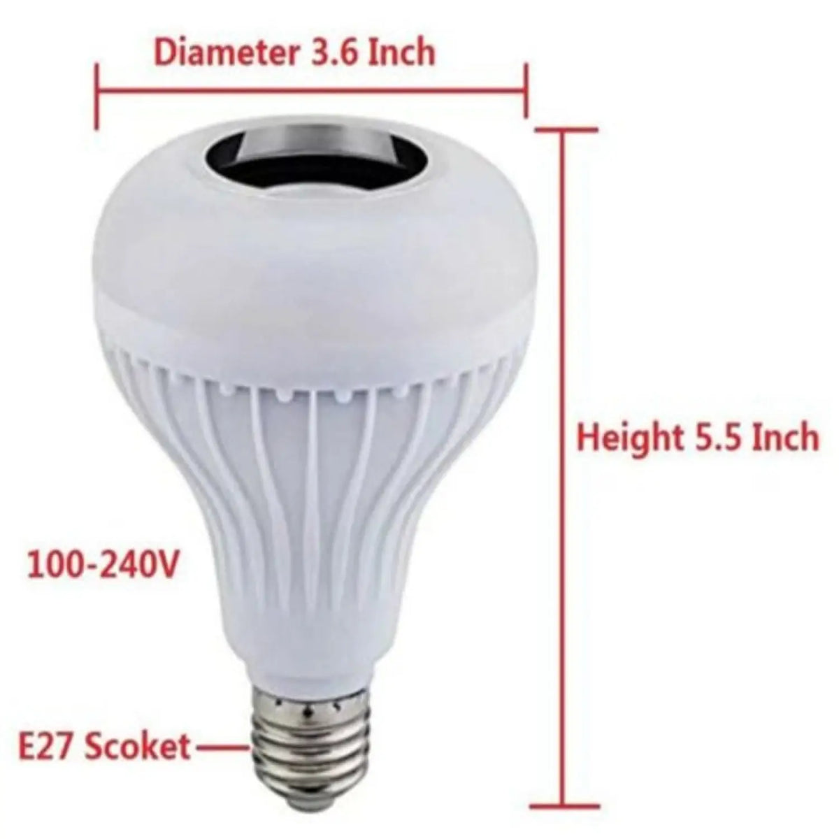 Seven-Color LED Bulb with Remote Control & Wireless Audio