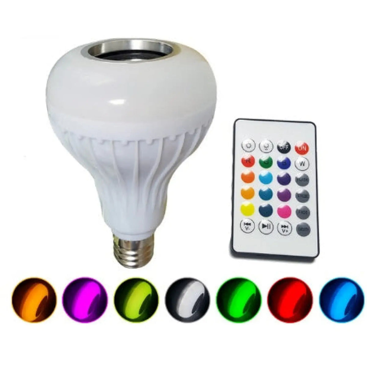Seven-Color LED Bulb with Remote Control & Wireless Audio