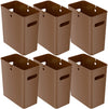 4.2 Gallon / 16 Liter SlimGiant Toffee Brown Wastebasket (6-Pack)
