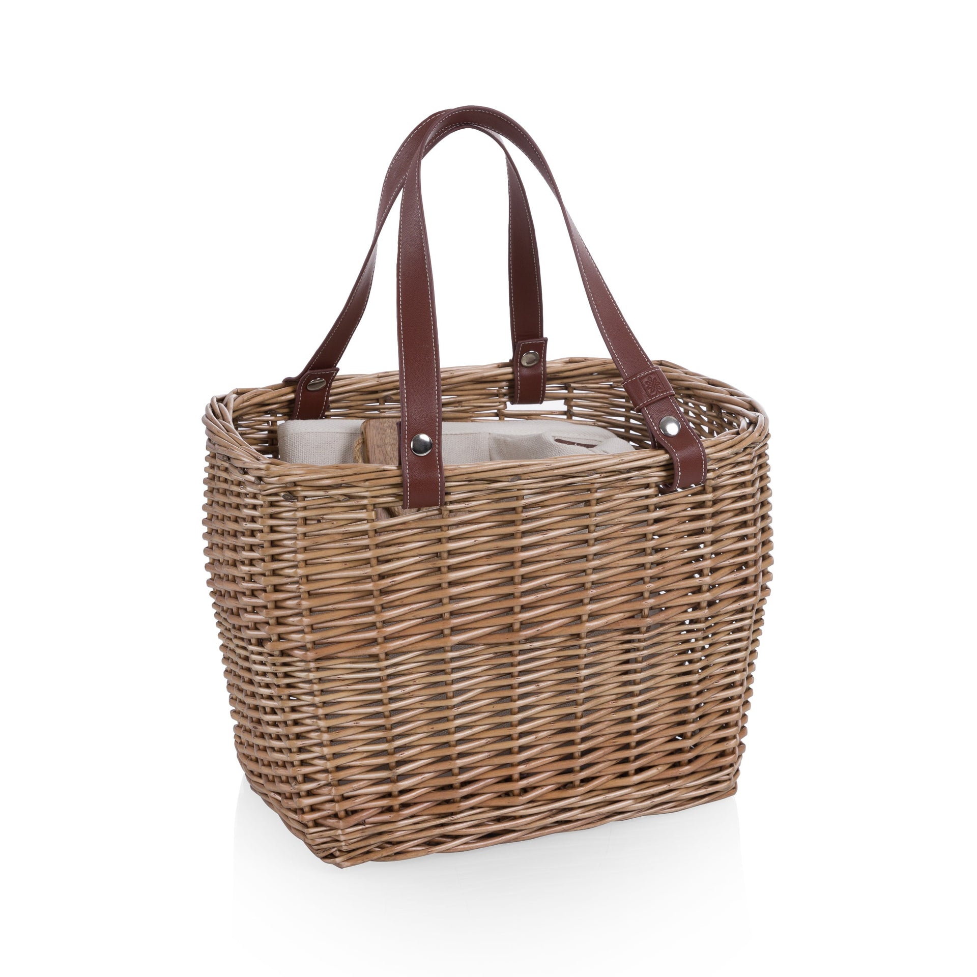 Terrabella Earth Friendly Handwoven Picnic Basket Set for 2