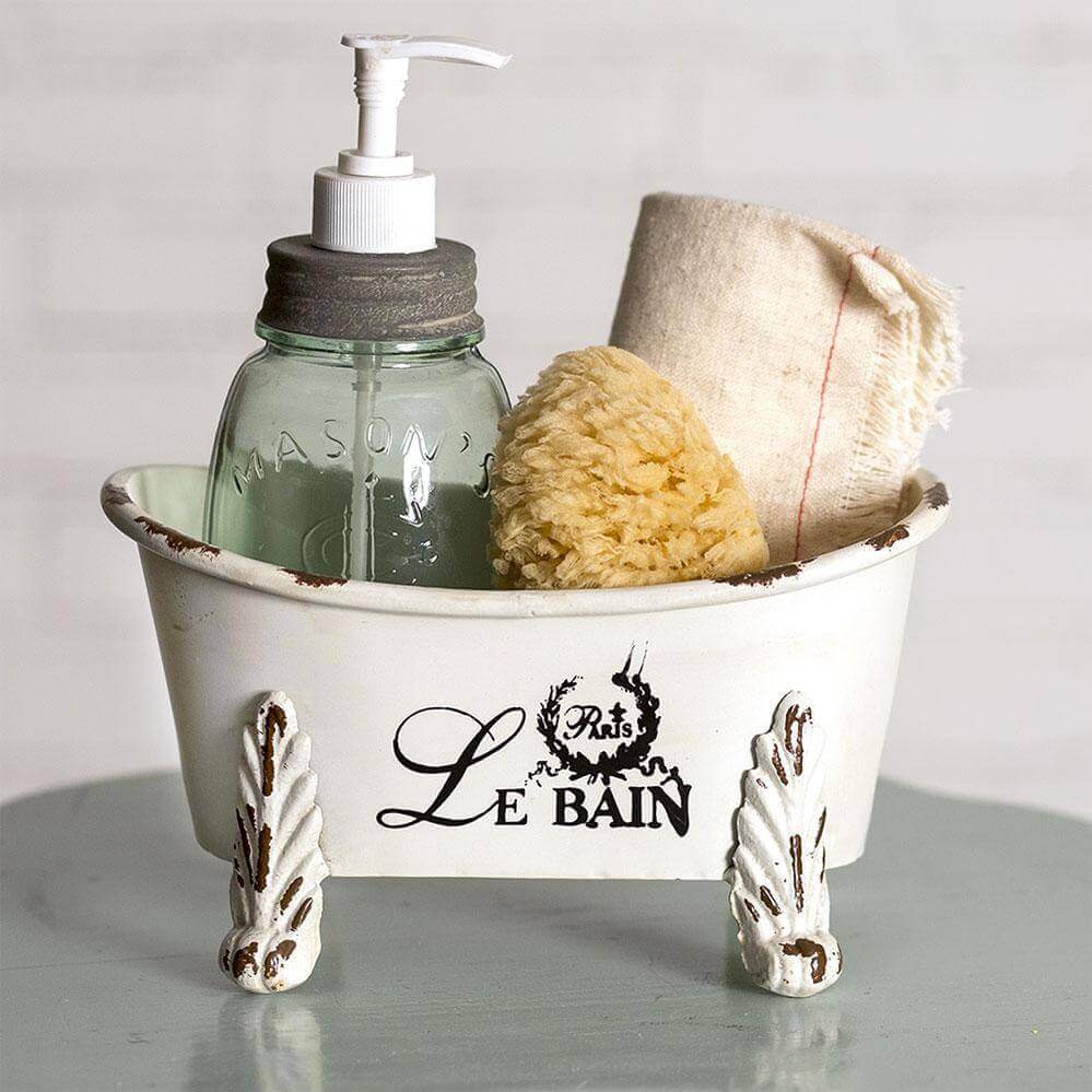 French Country Clawfoot Bathtub Toiletries Organizer