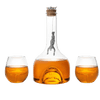 Shark Wine & Whiskey Decanter & Glasses Set by The Wine Savant - 1000ml Shark Decanter with 2 10oz Glasses - Shark Figurine, Aquatic Home Decor, Whiskey Gifts for Sea Lovers, Nautical Gifts, Gift Set