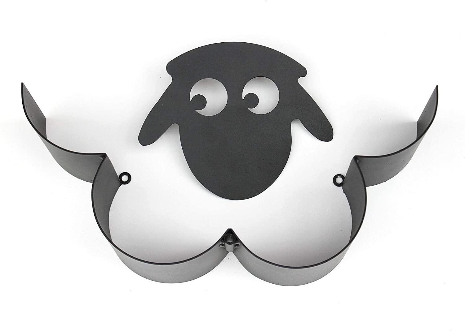 Sheep Toilet Paper Roll Holder Bathroom Wall Mounted Loo Rolls Storage Metal Rack Mount Hold Up 7 Rolls Novelty Animal Decorative Toilet Paper Holders Tissue Paper Storage Stand Wall Mount Iron Tissue Basket Sheep Art Decoration Bathroom House Office