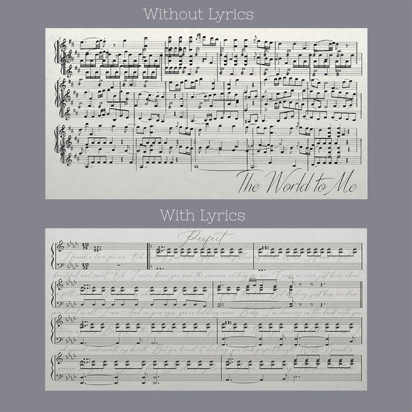 First Dance Lyrics On Canvas - Custom Made With Your Wedding Song
