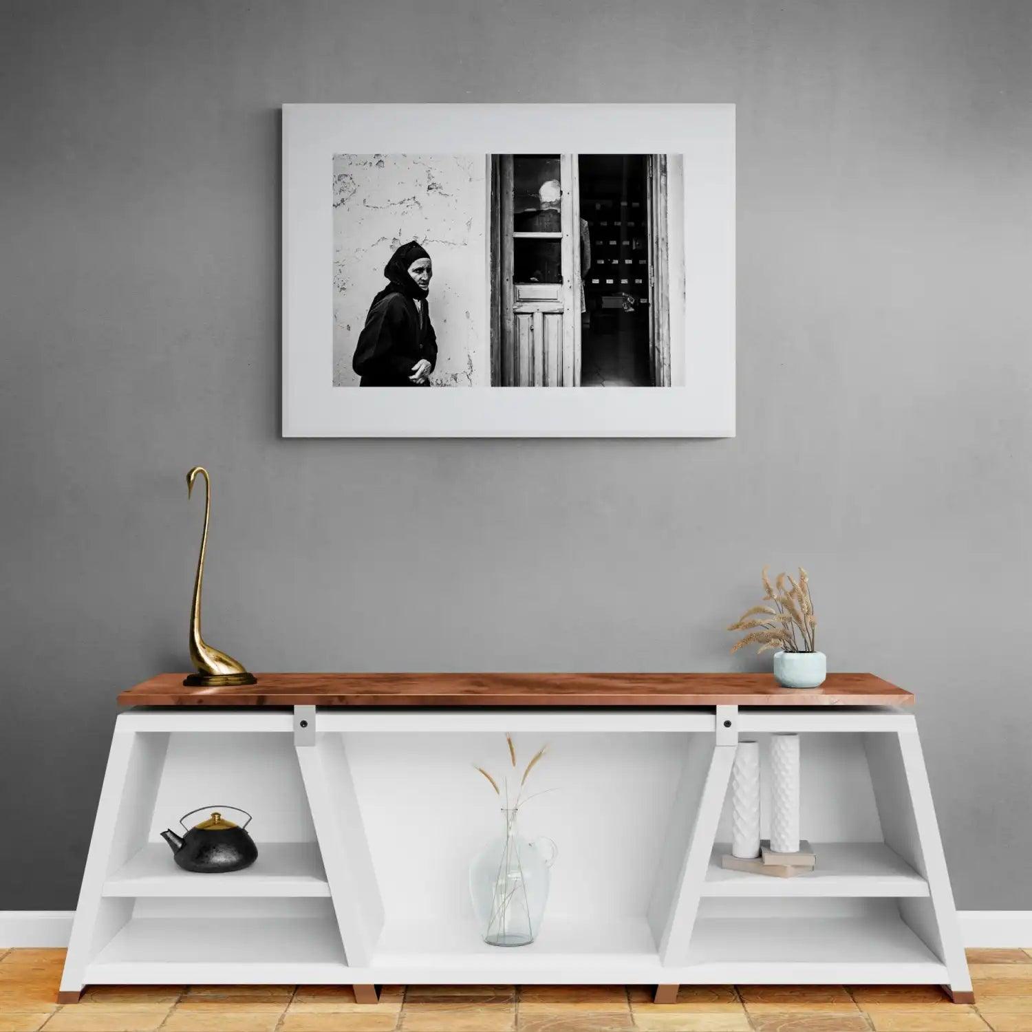 Limited Edition numbered and signed. Ossuary in Olympos, Karpathos, Dodecanese | Black-and-white wall art photography from Greece