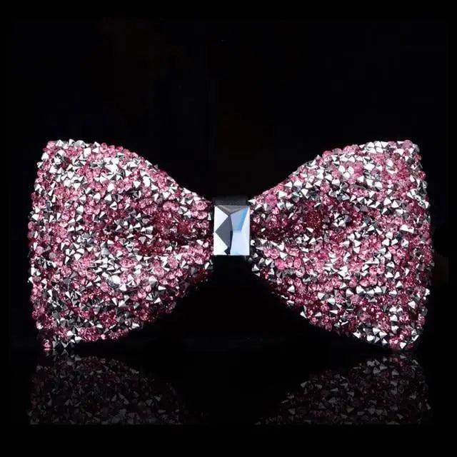 Shiny Butterfly Men Bowtie Sparkling Wedding Bridegroom Bow Ties  Adjustable Length Party Bowties
