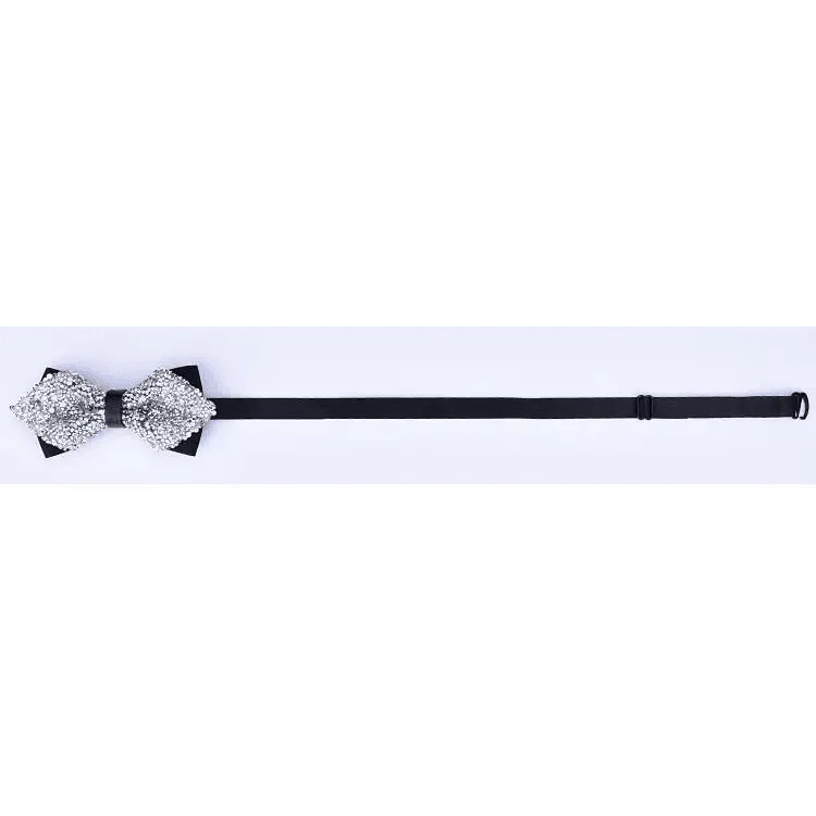 Shiny Butterfly Men Bowtie Sparkling Wedding Bridegroom Bow Ties  Adjustable Length Party Bowties