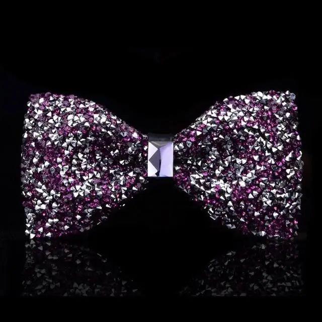 Shiny Butterfly Men Bowtie Sparkling Wedding Bridegroom Bow Ties  Adjustable Length Party Bowties
