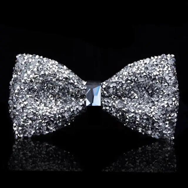 Shiny Butterfly Men Bowtie Sparkling Wedding Bridegroom Bow Ties  Adjustable Length Party Bowties