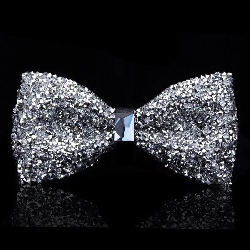 Shiny Butterfly Men Bowtie Sparkling Wedding Bridegroom Bow Ties  Adjustable Length Party Bowties
