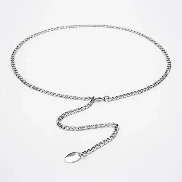 Shiny Women Metal Belt Luxurious Gold Dress Chain Belts Elegant Polished Adjustable Metal Mirror Waist Belt