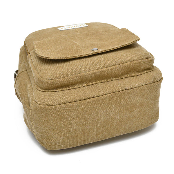 Leisure Canvas Shoulder Bag Wearproof Multi-functional Backpack