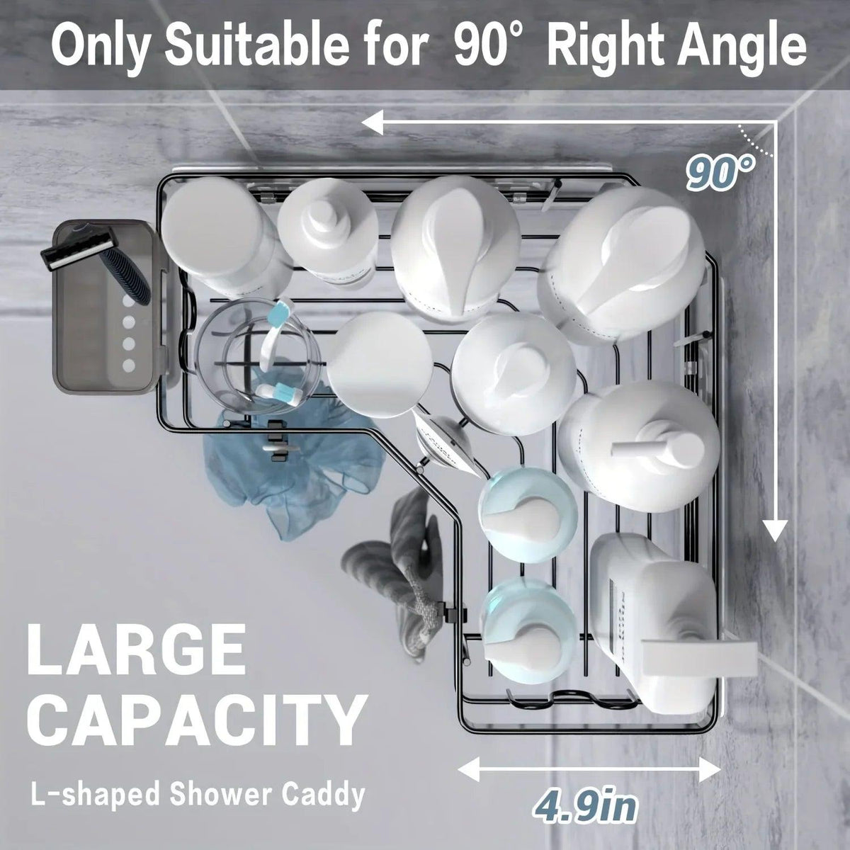 Shower Organizer - Stainless Steel 2-Pack