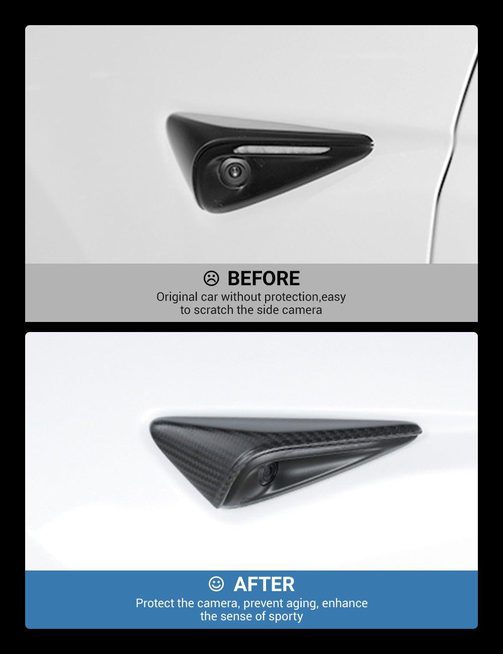 Side Camera Turn Signal Cover for Model 3/S/Y/X - Carbon Fiber Exterior Mods