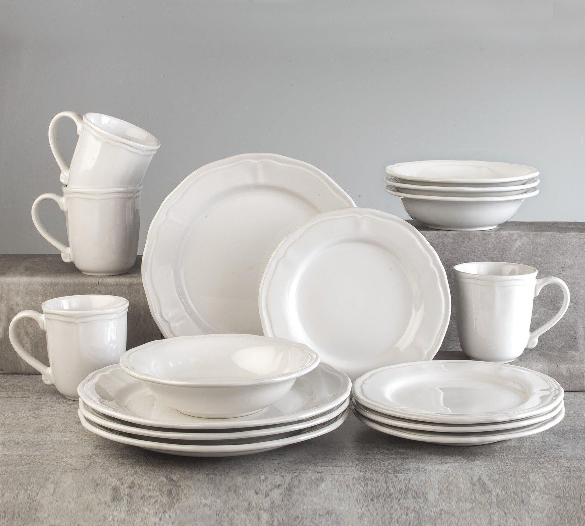 Siena 16 Piece Stoneware Dinnerware Set, Service for 4