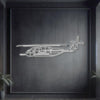 CH-53E Super Stallion Metal Neon Aircraft Wall Art - NCN0022 - White / 39" - 99 cm / AU