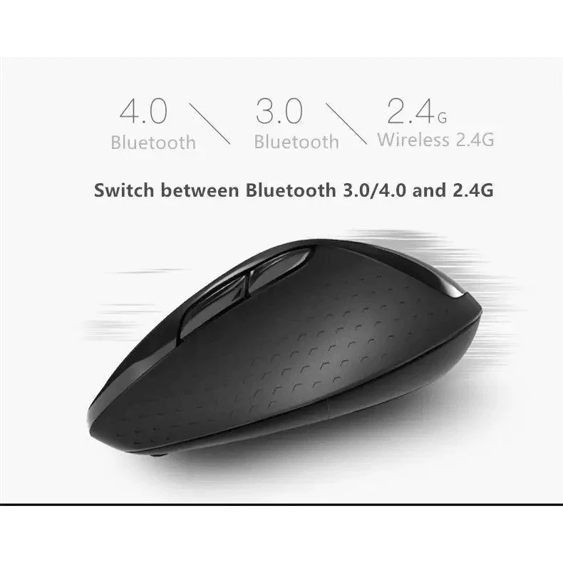 Silent Laptop Wireless Mouse Adjustable DPI Stylish Easy Switch Bluetooth 2.4GHz Mouse For Computer