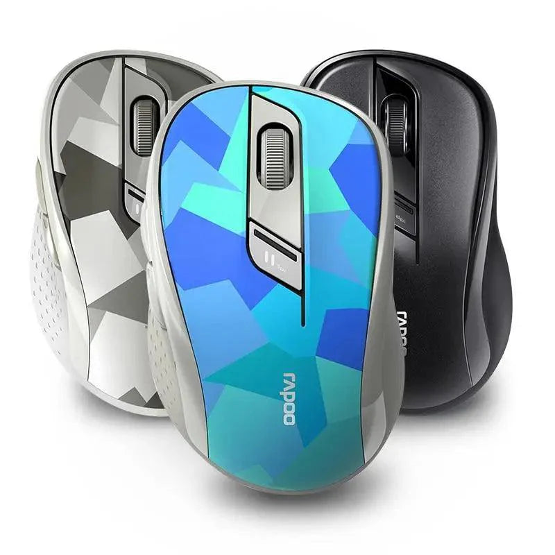 Silent Laptop Wireless Mouse Adjustable DPI Stylish Easy Switch Bluetooth 2.4GHz Mouse For Computer