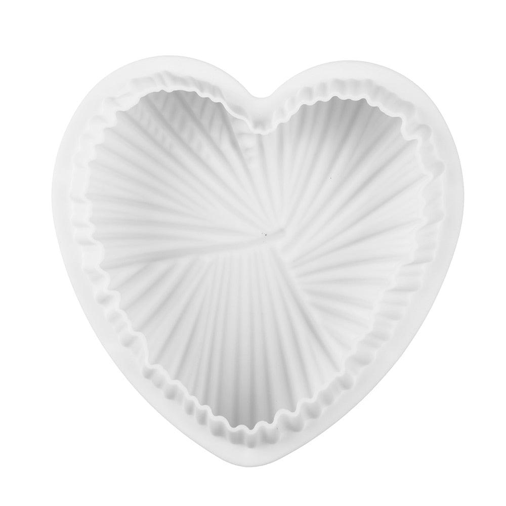 Silicone Cake Mold Nonstick Heat Resistant Reusable Baking Tools Birthday Christmas Bakeware Heart Mould Smooth Heart Mold Chocolate Mold Love Shaped Silicone Cake Mould