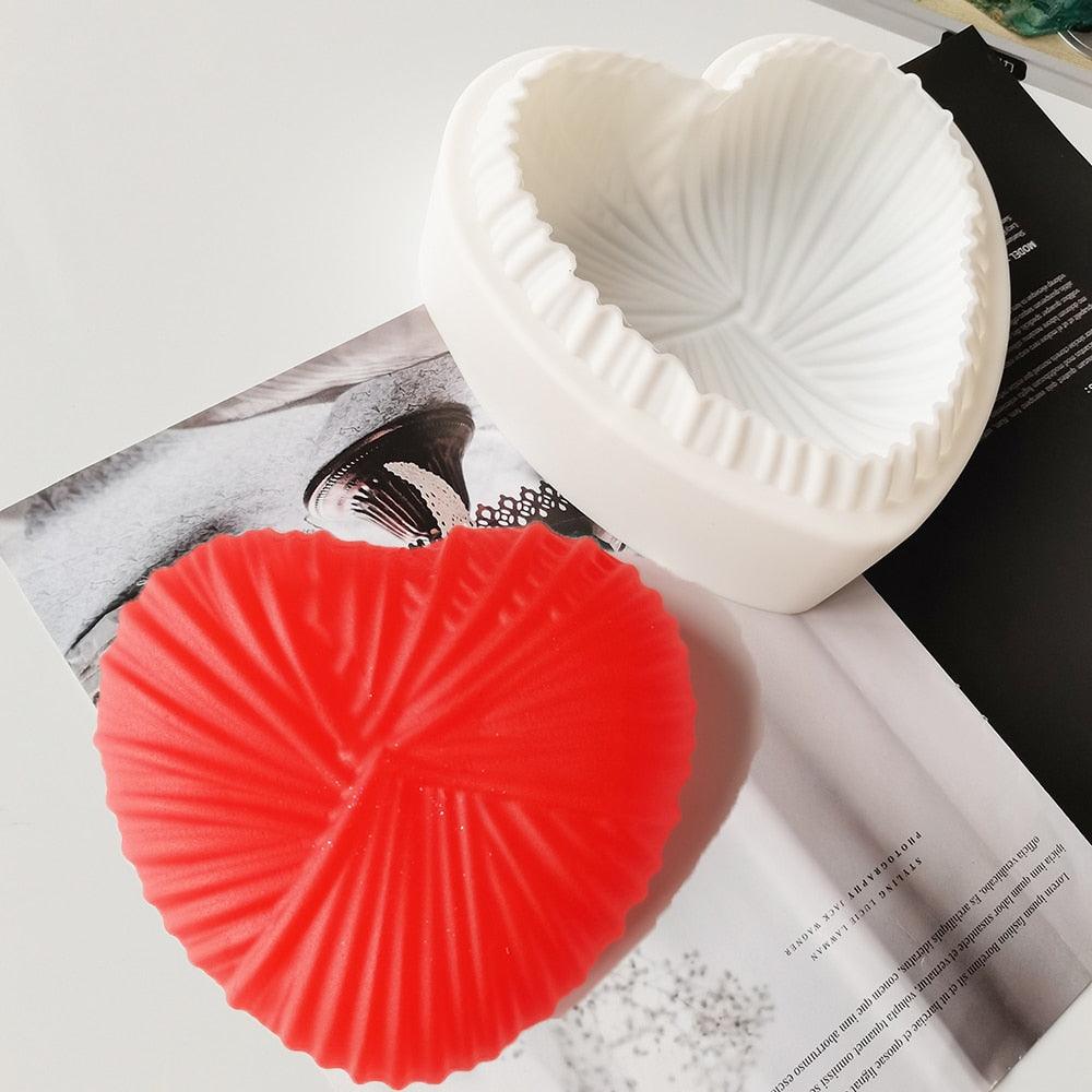 Silicone Cake Mold Nonstick Heat Resistant Reusable Baking Tools Birthday Christmas Bakeware Heart Mould Smooth Heart Mold Chocolate Mold Love Shaped Silicone Cake Mould