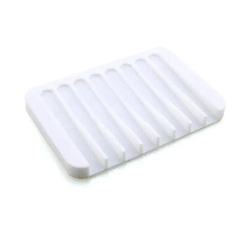 Silicone Soap Holder Flexible Soap Dish Plate Holder Tray Soapbox Container Storage For Bathroom Kitchen Soap Dish for Shower Waterfall Soap Holder Soap Tray Soap Saver Drainer Flexible Silicone for Shower Bathroom Kitchen Counter Top Keep Soap Bars Dry