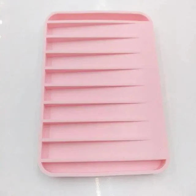 Silicone Soap Holder Flexible Soap Dish Plate Holder Tray Soapbox Container Storage For Bathroom Kitchen Soap Dish for Shower Waterfall Soap Holder Soap Tray Soap Saver Drainer Flexible Silicone for Shower Bathroom Kitchen Counter Top Keep Soap Bars Dry