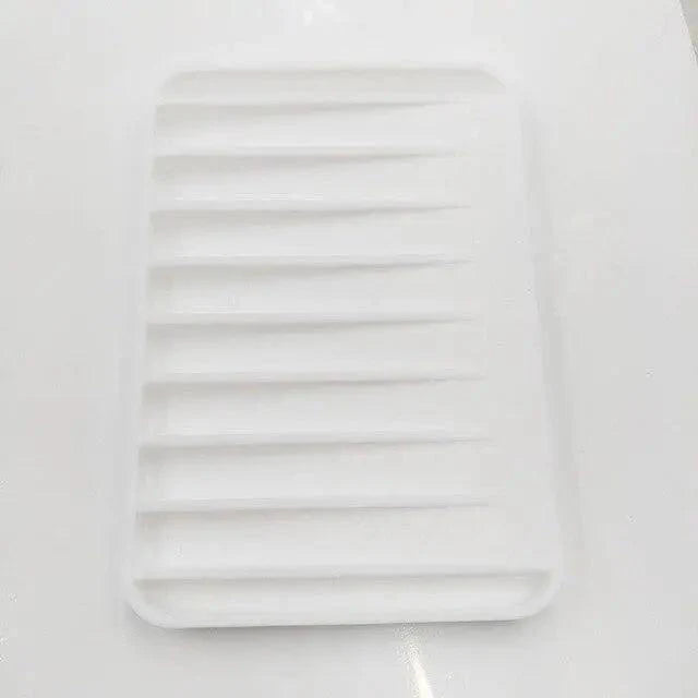 Silicone Soap Holder Flexible Soap Dish Plate Holder Tray Soapbox Container Storage For Bathroom Kitchen Soap Dish for Shower Waterfall Soap Holder Soap Tray Soap Saver Drainer Flexible Silicone for Shower Bathroom Kitchen Counter Top Keep Soap Bars Dry