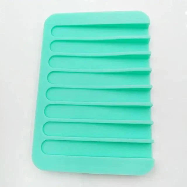 Silicone Soap Holder Flexible Soap Dish Plate Holder Tray Soapbox Container Storage For Bathroom Kitchen Soap Dish for Shower Waterfall Soap Holder Soap Tray Soap Saver Drainer Flexible Silicone for Shower Bathroom Kitchen Counter Top Keep Soap Bars Dry