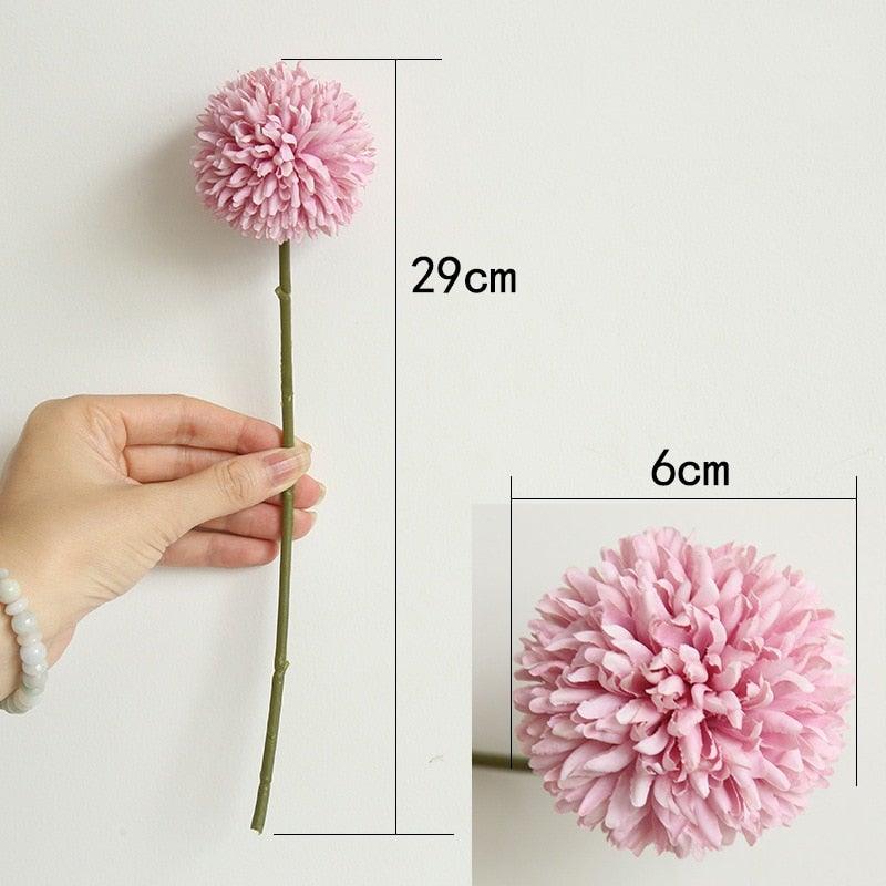 Silk Flower Arrangements Bunch Artificial Flower Bouquet Ball Fake Flowers Home Widding Decoration Valentines Day Gifts