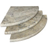 Silver Travertine 9" Shower Corner Shelf Honed and Filled - Honed-Filled / (W)9" (L)9" (H)1/2" / Marble