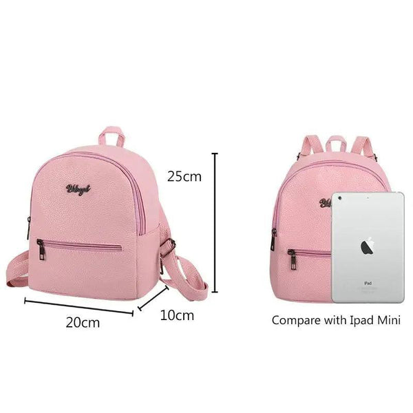 Simple And Stylish Mini Solid Backpack For Women And Girls Cute Travel Bag Trendy Student School Backpacks