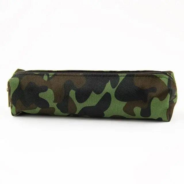 Simple Camouflage Cool Pencil Case Soft Black Pencil Holder For Boys Stylish Pouch For Office And Schools