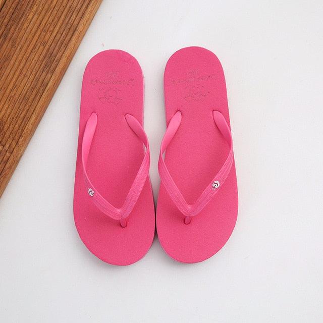 Simple Colors Comfortable Slippers Flip Flop Women Summer Fashion Casual Non-Slip Couple Flip Flops Breathable Beach Flip Flops For Women Summer Beach Slide Sandals
