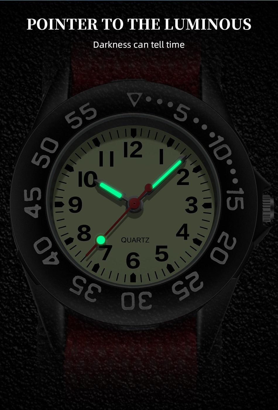 Simple Luminous Dial Nylon Straps Quartz Watches Military Green Dial Nylon Strap Quartz Wrist Watch Night Vision Luminous Wristwatch For Mens Womens