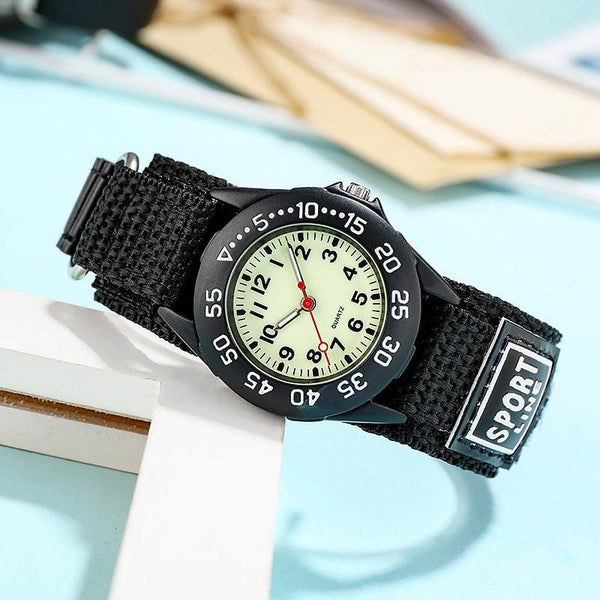 Simple Luminous Dial Nylon Straps Quartz Watches Military Green Dial Nylon Strap Quartz Wrist Watch Night Vision Luminous Wristwatch For Mens Womens