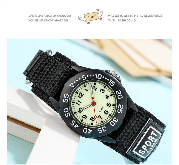 Simple Luminous Dial Nylon Straps Quartz Watches Military Green Dial Nylon Strap Quartz Wrist Watch Night Vision Luminous Wristwatch For Mens Womens