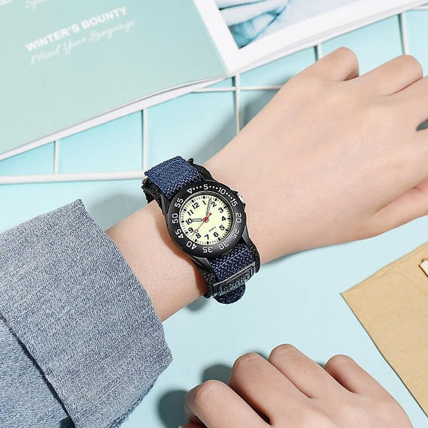Simple Luminous Dial Nylon Straps Quartz Watches Military Green Dial Nylon Strap Quartz Wrist Watch Night Vision Luminous Wristwatch For Mens Womens