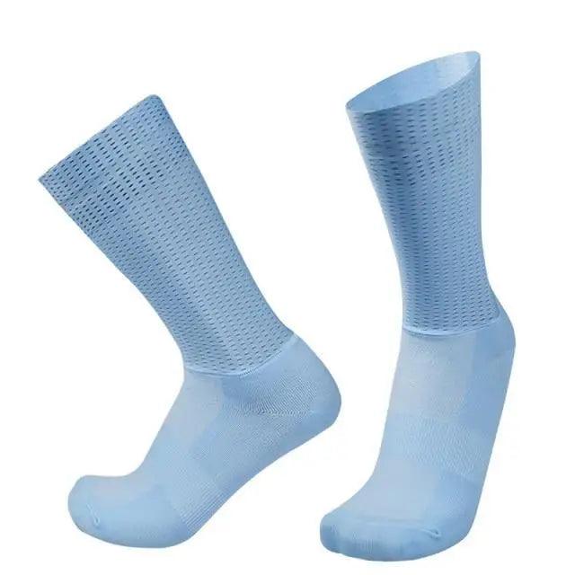 Simple Modern Design Anti Slip Silicone Cycling Socks  For Men Unique  Bicycle Running Socks Lightweight Breathable Sports Socks