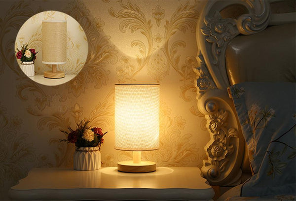 Simple Modern Table Lamp Bedroom Study Bedside Lamp 5V-220v Dimming Solid Wood Creative Birthday Gift Night Light Decorative Table Lamp Cute Study Lamps for Bedroom Décor