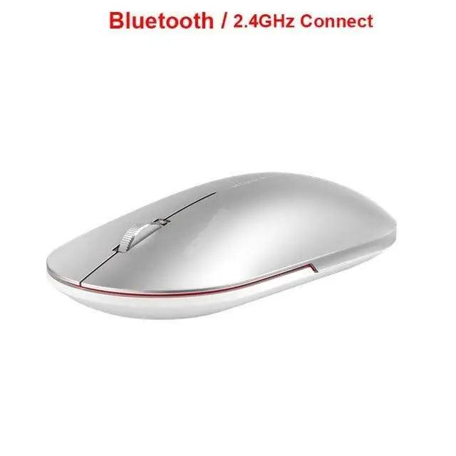 Simple Modern White/Black Wireless Bluetooth USB Connection Optical Mouse For Laptop PC Portable Slim Rechargeable Mouse Computer Mouse