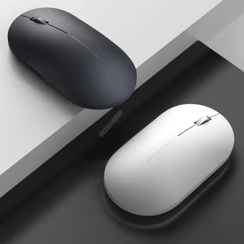 Simple Modern White/Black Wireless Bluetooth USB Connection Optical Mouse For Laptop PC Portable Slim Rechargeable Mouse Computer Mouse