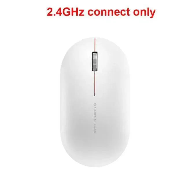 Simple Modern White/Black Wireless Bluetooth USB Connection Optical Mouse For Laptop PC Portable Slim Rechargeable Mouse Computer Mouse