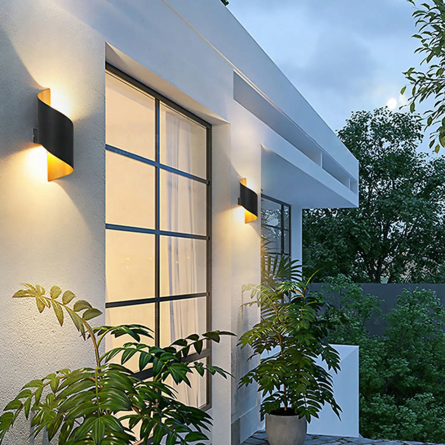 Simple Outdoor LED Lamp with Sleek Waterproof Design