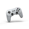 Simple Pure White Bluetooth Joystick Gamepad Controller Compatible With PC Monitor Laptop Tablet