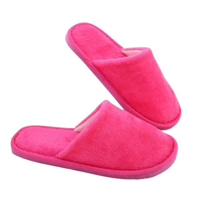 Simple Solid Soft Plush Slippers For Men And Women Winter Warm Indoor Non-slip Slippers Shoes Comfortable Memory Foam Slippers For Women's And Men's Casual House Shoes