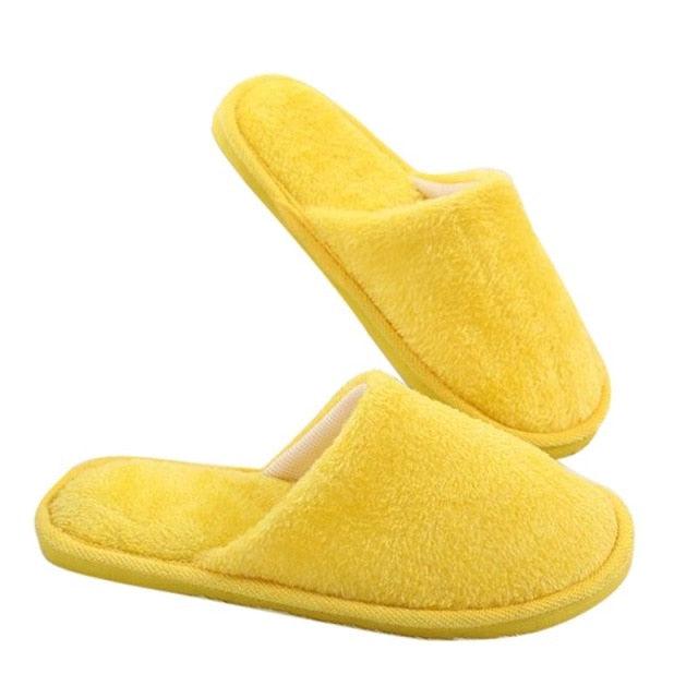 Simple Solid Soft Plush Slippers For Men And Women Winter Warm Indoor Non-slip Slippers Shoes Comfortable Memory Foam Slippers For Women's And Men's Casual House Shoes
