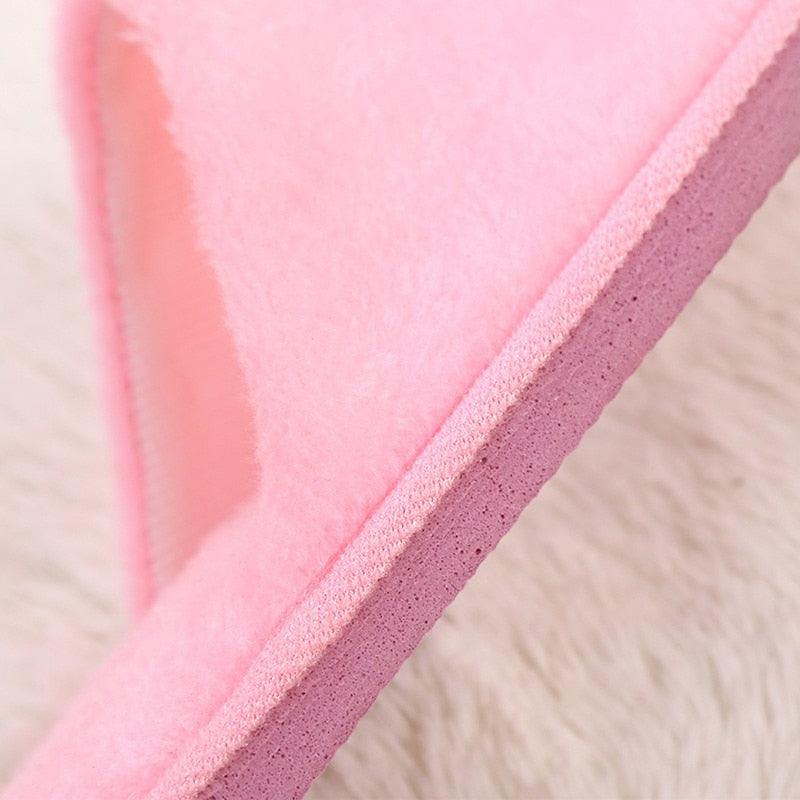 Simple Solid Soft Plush Slippers For Men And Women Winter Warm Indoor Non-slip Slippers Shoes Comfortable Memory Foam Slippers For Women's And Men's Casual House Shoes