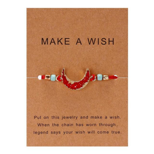 Simple Stone Charm Bracelet Colorful Black Red String Braided Couple Bracelets Wish Card Jewelry Handmade Woven Thread Rope String Nature Stone Beads Charm Bracelet Cuff Bangles With Message Card 18-30cm